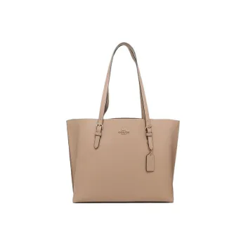 COACH Mollie Cow Leather Mommy Bag Tote Bag Shopping Bag Handbag Shoulder Bag Large Size Women's Taupe