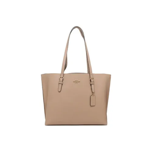COACH Mollie Cow Leather Mommy Bag Tote Bag Shopping Bag Handbag Shoulder Bag taffy Size Women's Taupe