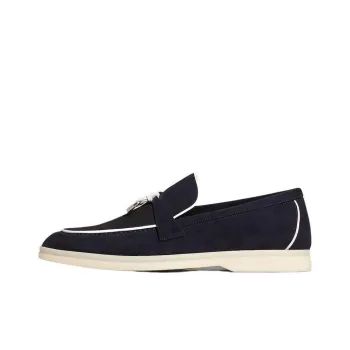 Loro Piana Summer Charms Walk Loafers Women's Marine Blue