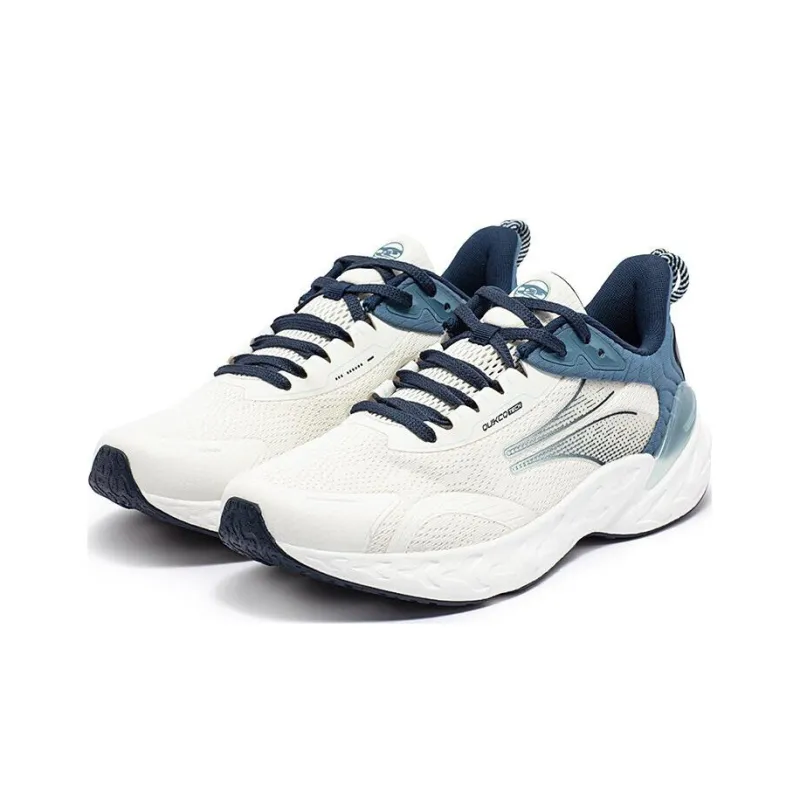 361° Popping Foam 3 Cushioning Anti Slip And Wear Resistant Low Top Running Shoes Men's White Blue-2