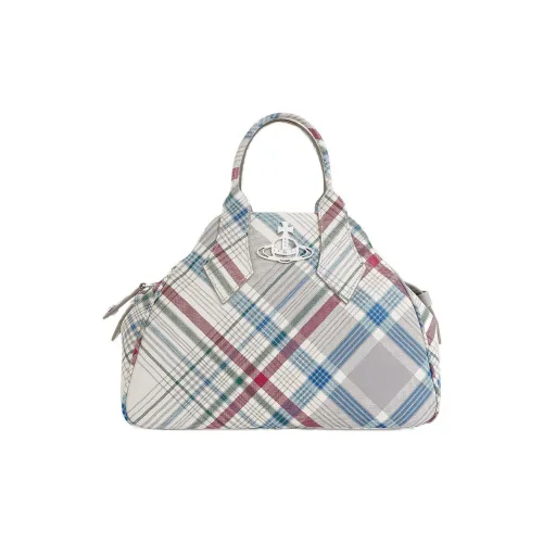 Vivienne Westwood Calfskin Bowling Bag Handbag Medium Size Women's Multicolor
