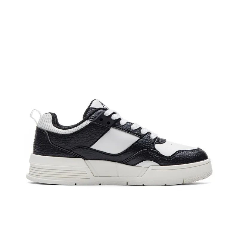 Kappa Slip Resistant, Abrasion Resistant, Lightweight, Breathable Low Top Skateboard Shoes Unisex Black White-1