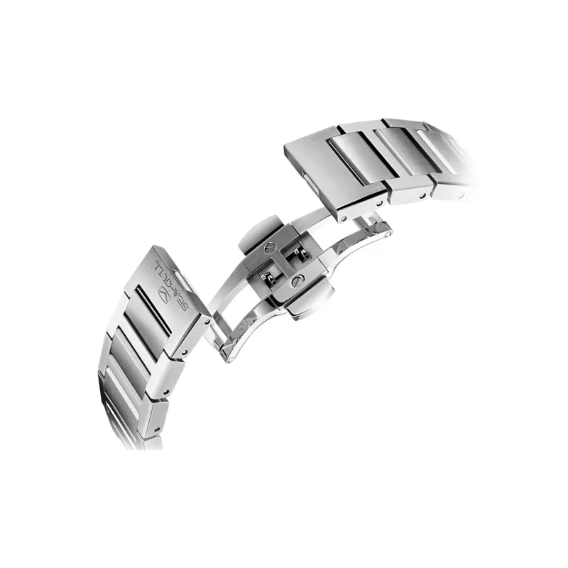 Sea Gull Edge Collection Automatic Mechanical Movement Stainless Steel Watchband Watch Men's Watches Black Dial-3