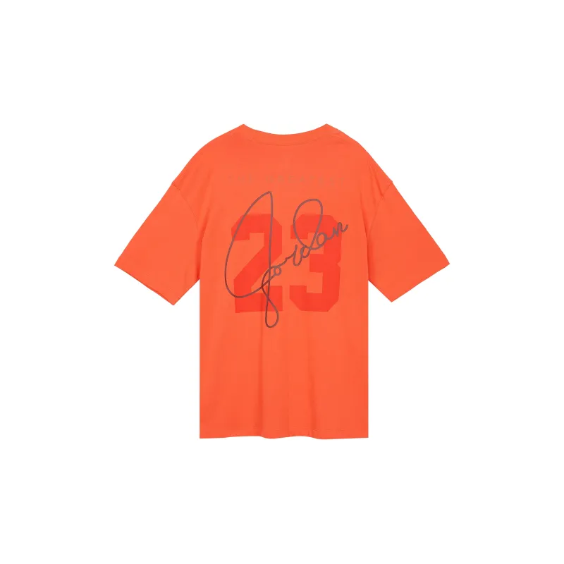 Jordan Drop Shoulder Sleeve T Shirt Women's Orange-1