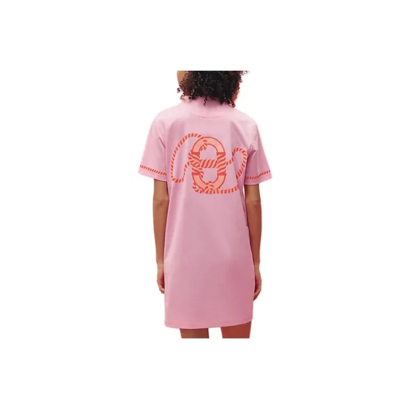 HERMES Short Sleeved Dresses Women's Pink-3