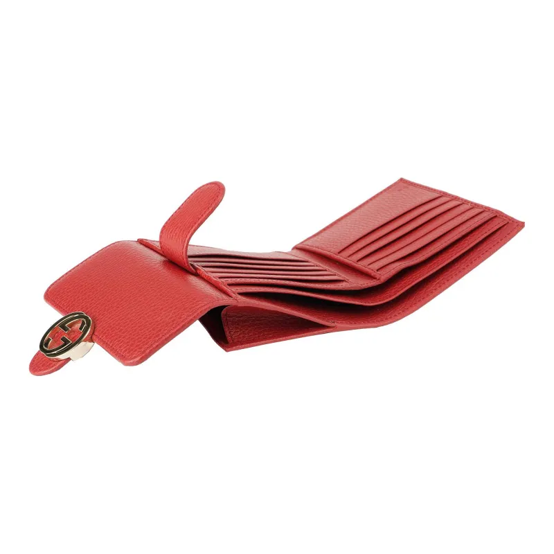 GUCCI Interlocked Gg Wallet Small Red-4