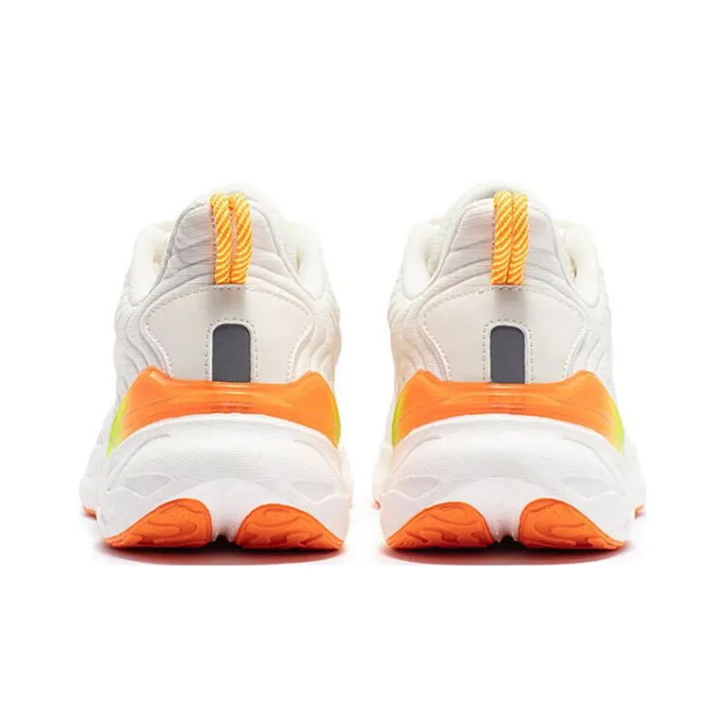 361° Popping Foam 3 Cushioning Anti Slip And Wear Resistant Low Top Running Shoes Men's White Orange-3