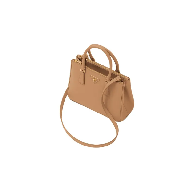 PRADA Galleria Killer Bag Leather Shoulder Bag Crossbody Bag Handbag Medium Size Women's Caramel Brown-1