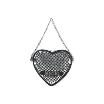 MOSCHINO Cotton Handbag Shoulder Bag Women's Silver