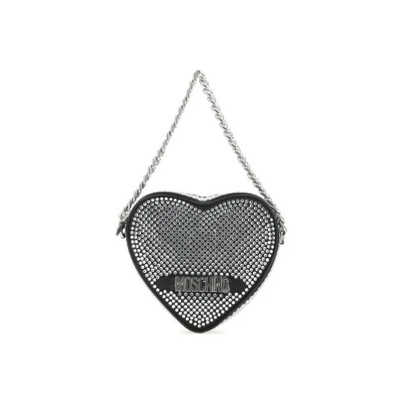 MOSCHINO Cotton Handbag Shoulder Bag Women's Silver-0