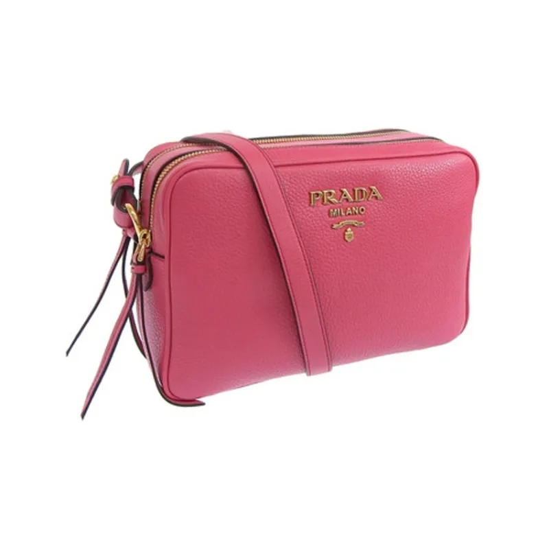 PRADA Leather Shoulder Bag, Crossbody Bag Regular Women's Pink-1