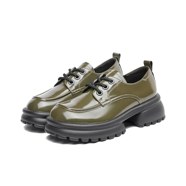 JOSINY Loafers Women's Low Top Army Green/Black/Ecru-2
