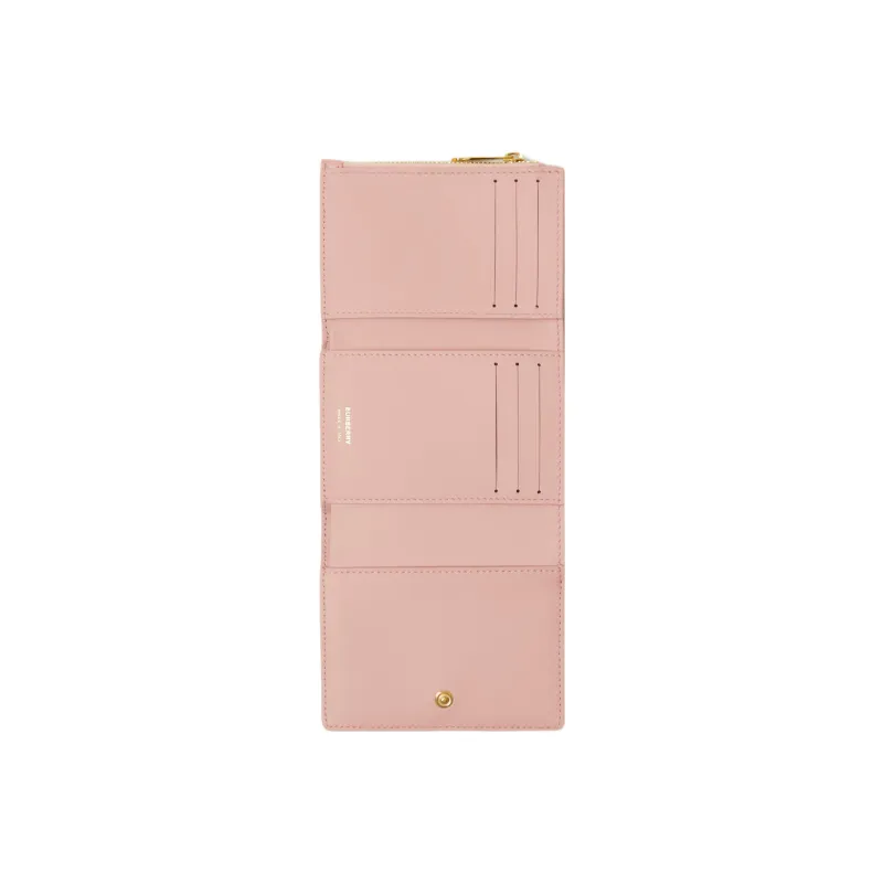 Burberry Lola Lola Bag Lambskin Wallet Small Size Women's Wheat/Pale Elegant Pink-3