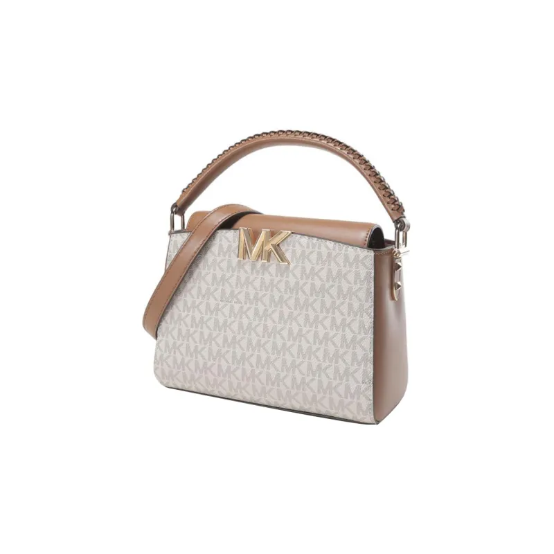 MICHAEL KORS Karlie Canvas With Leather One Shoulder Handbags Small Size Women's Gray-1