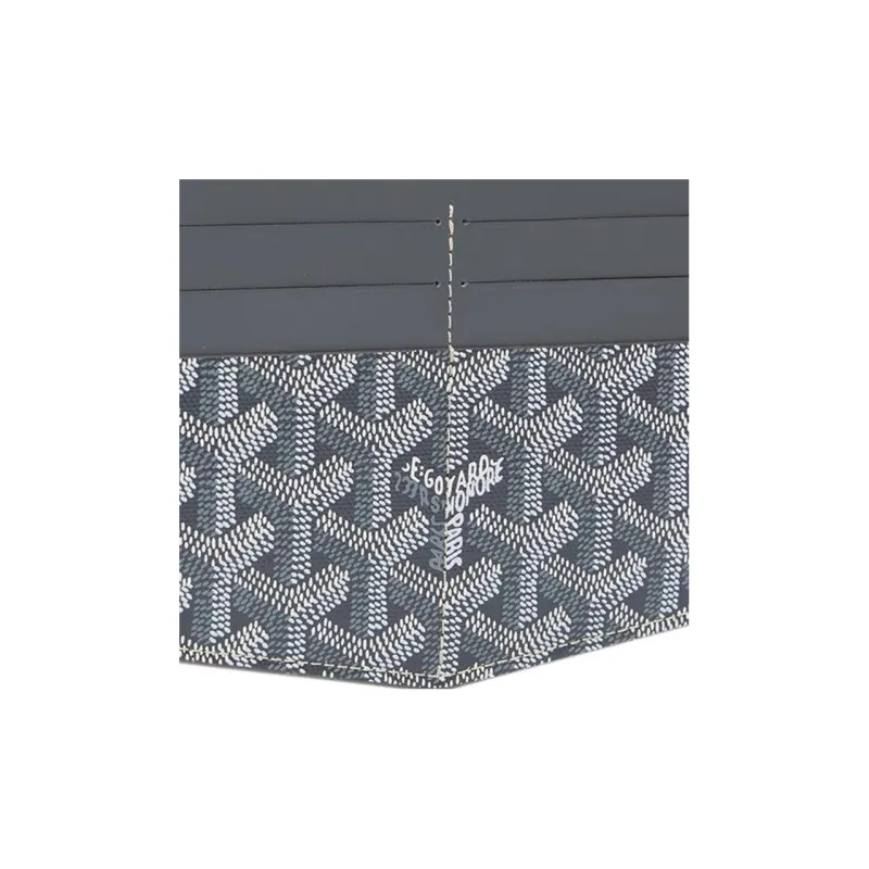 GOYARD Insert Louise Canvas With Leather Wallet Unisex Gray-4