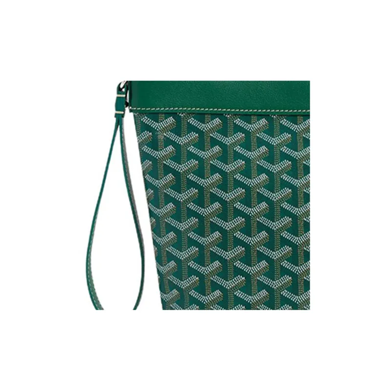 GOYARD Canvas With Calfskin Dog's Teeth Toiletry Bags Storage Bags Clutches Unisex Green-4