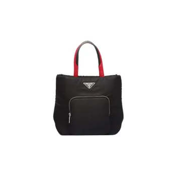PRADA Nylon Shoulder Bag, Crossbody Bag, Handbag Women's Black/Red