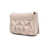 COCCINELLE Leather Shoulder Bag Women's Flesh Pink