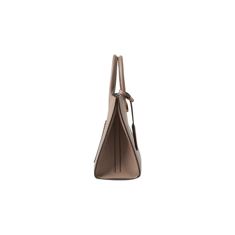 Burberry Frances Calfskin Tote Bag Shopping Bag Handbag Mini Women's Light Saddle Umber-1