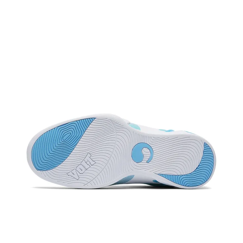 VOIT Basketball Shoes Men High Top White Sky Blue-5
