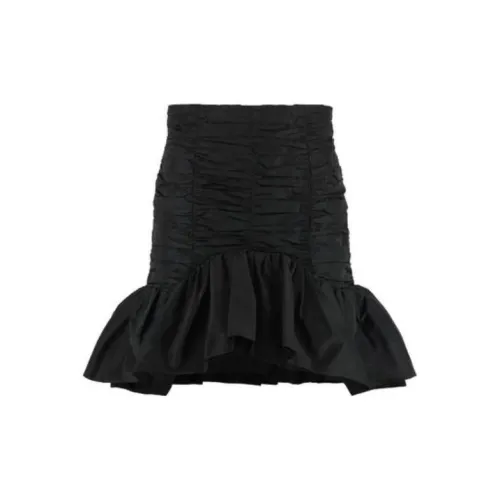 Patou Bloom Ruffled Miniskirt