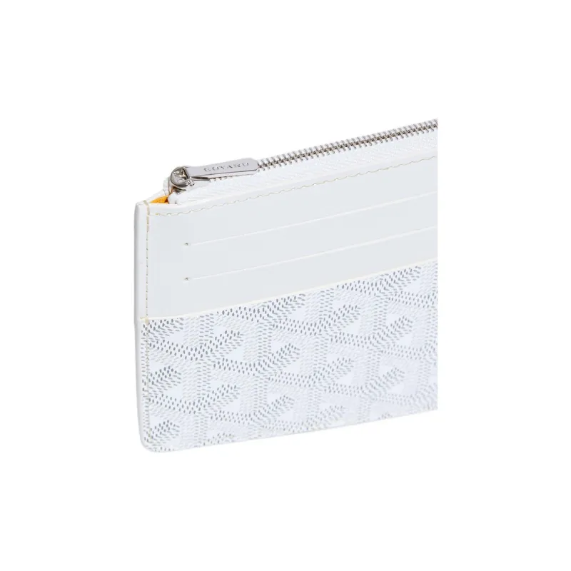 GOYARD Insert Louise Canvas With Leather Wallet Unisex White-4