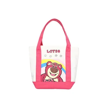 MESUCA Disney, Collaboration Canvas Bag, Tote Bag, Shopping Bag, Handbag Medium Size Unisex Rose Red