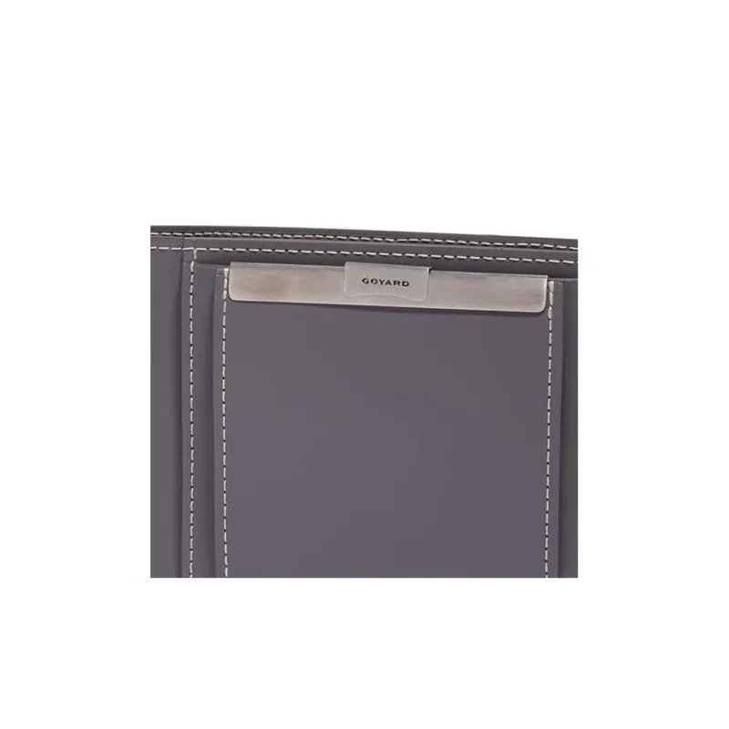 GOYARD SAINT FLORENTIN Canvas With Leather Wallet Unisex Gray-4