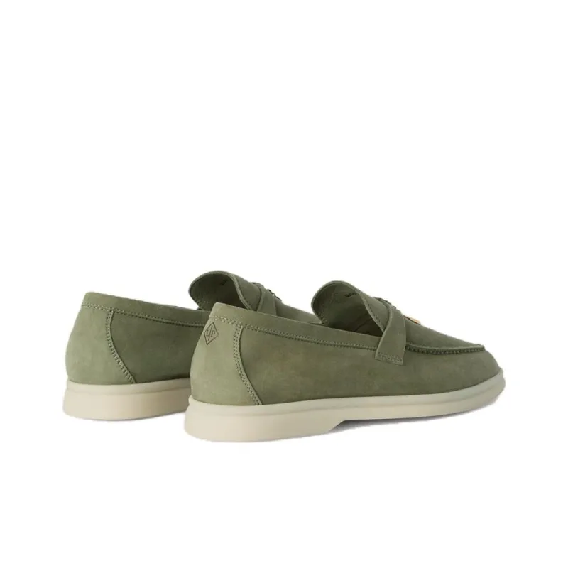Loro Piana Summer Charms Walk Casual Single Shoes Women's Tea Room Color-3