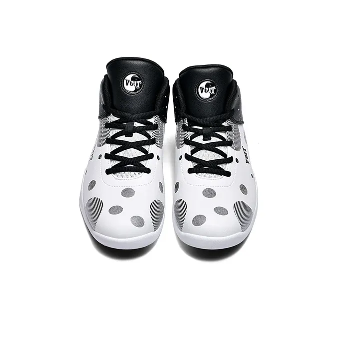 VOIT Basketball Shoes Men High Top White/Black-3