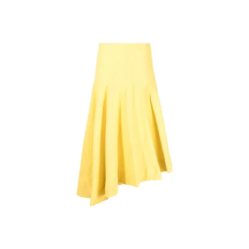 JIL SANDER Casual Long Skirts Women's Goldfinch Yellow