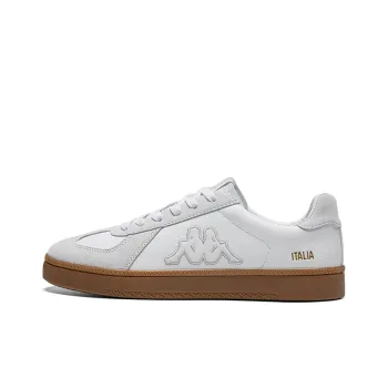 Kappa Back to Back Abrasion Resistant Slip Resistant Low Top Skateboard Shoes Unisex White Gray