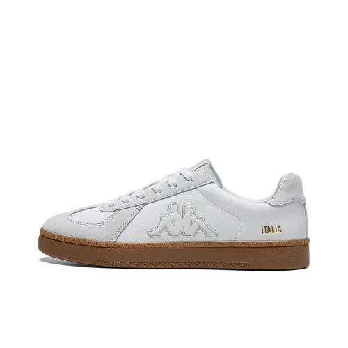 Kappa Back to Back Abrasion Resistant Slip Resistant Low Top Skateboard Shoes Unisex White Gray