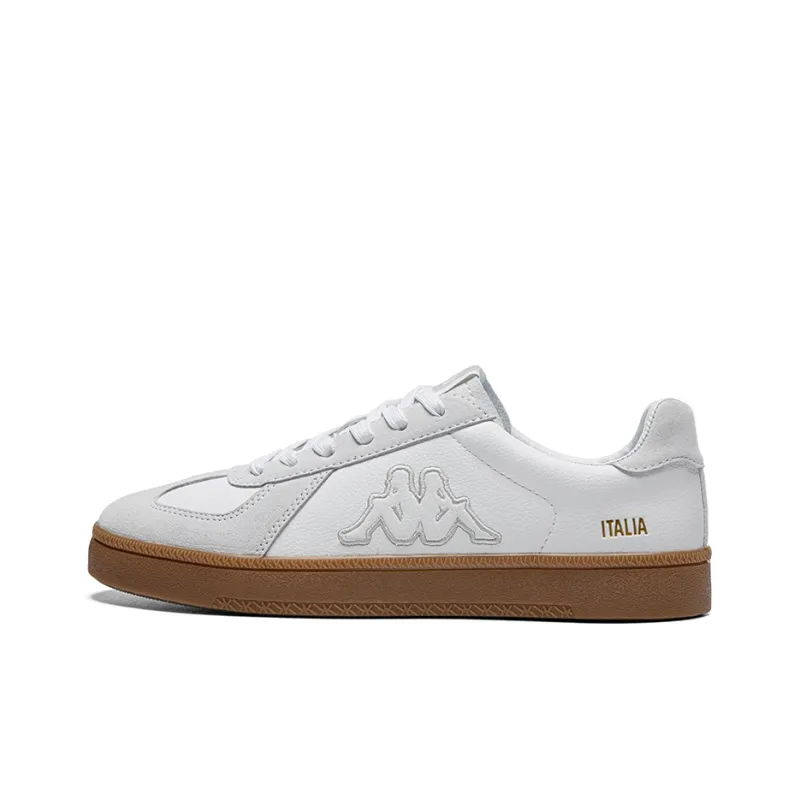 Kappa Back to Back Abrasion Resistant Slip Resistant Low Top Skateboard Shoes Unisex White Gray-0
