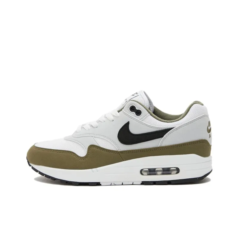 Nike Air Max 1 White Black Medium Olive-0