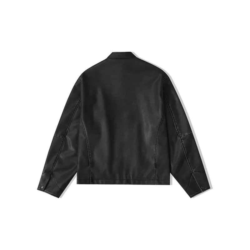 DIMC Leather Jacket Unisex Washed Gray-1