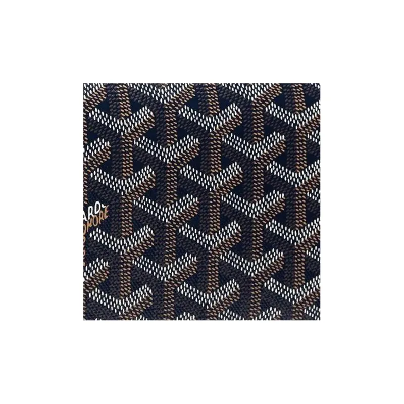 GOYARD RICHELIEU Canvas With Leather Wallet Unisex Marine Blue-3