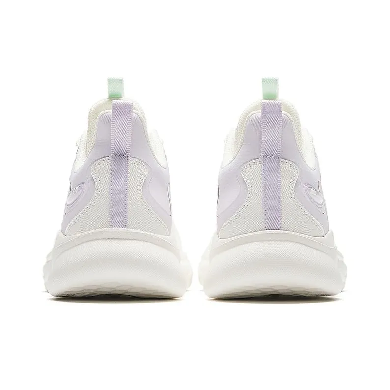 Anta Mianbomb 2 Cushioned Slip Resistant Abrasion Resistant Low Top Sprint Running Shoes Women's White Purple-3