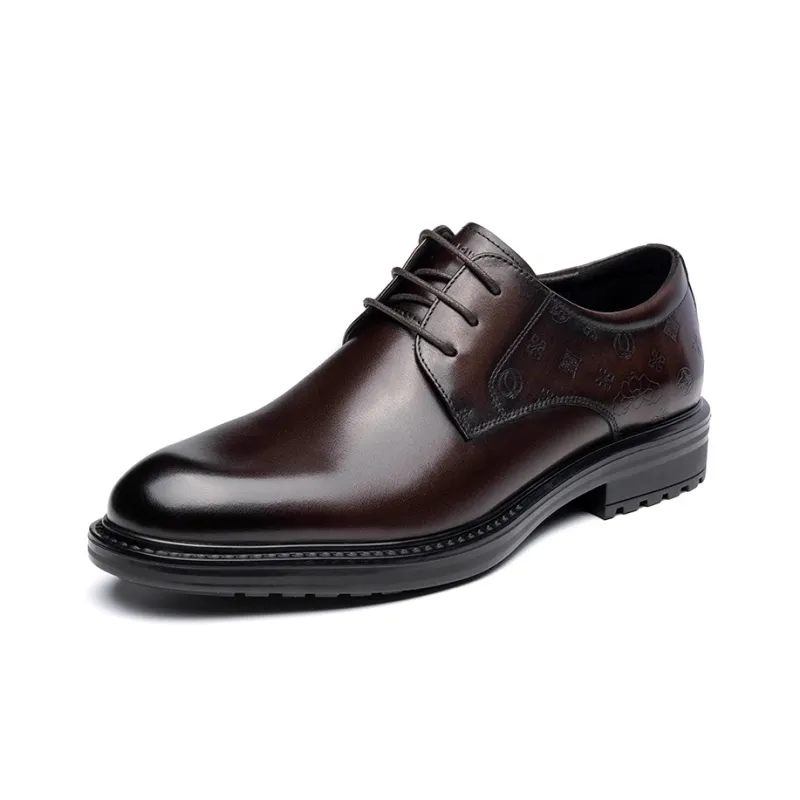 LAORENTOU Dress Shoes Men Low Top Black/Brown-9