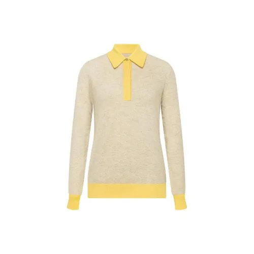 MEIYANG Cashmere Sweaters Women's Yellow Gray