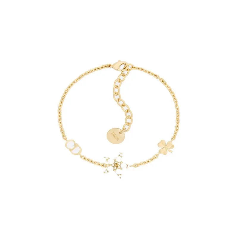 DIOR Gold Plated Bracelets Set Women's Gold-4