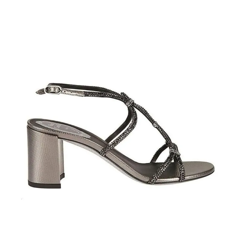 RENE CAOVILLA Clippy Strap Sandals Women's Gray-1
