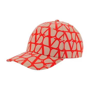 Valentino Cotton Baseball Caps Men's Red