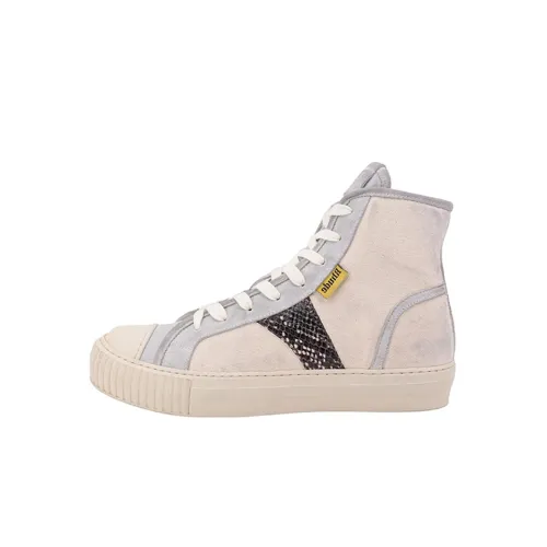 RHUDE Bel Airs Skateboard Shoes Men High-Top Beige