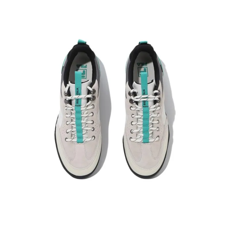 FILA Melvis Pro Slip Resistant, Abrasion Resistant, Breathable Low Top Skateboard Shoes Unisex White Gray Green-3