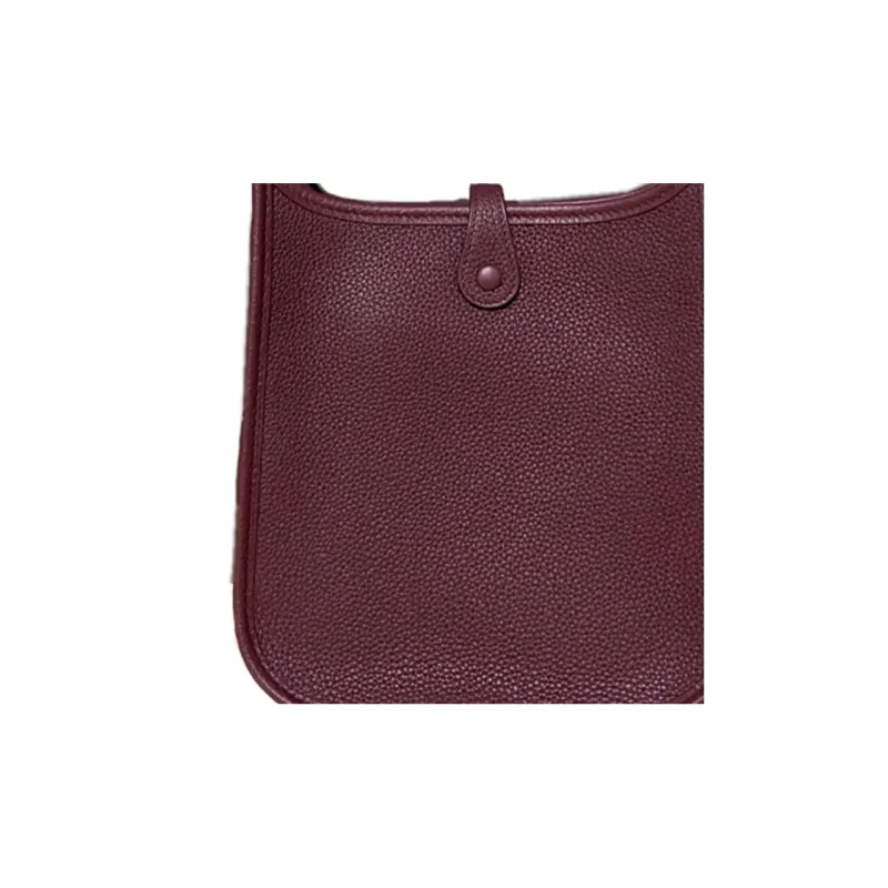 HERMES Evelyne Cow Leather Shoulder Bag, Crossbody Bag Mini Women's Bordeaux Burgundy-3