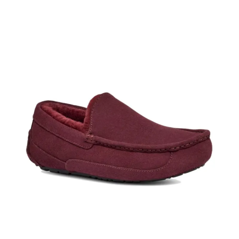UGG Ascot Casual Shoes Men's Burgundy-2