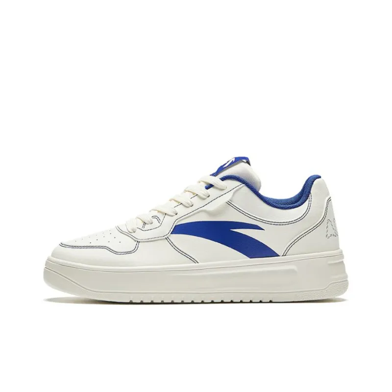 Anta Relaxed Anti-Slip Wear-Resistant Low-Top Skateboard Shoes Men's White-0