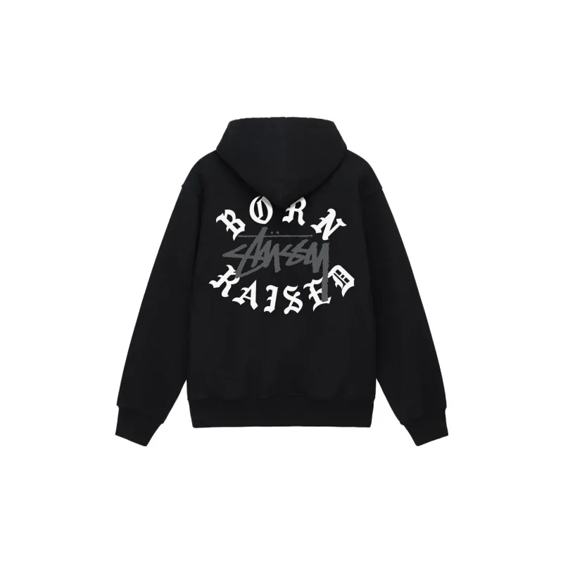 Stussy Born X Raised Logo Zip Hoodie-1