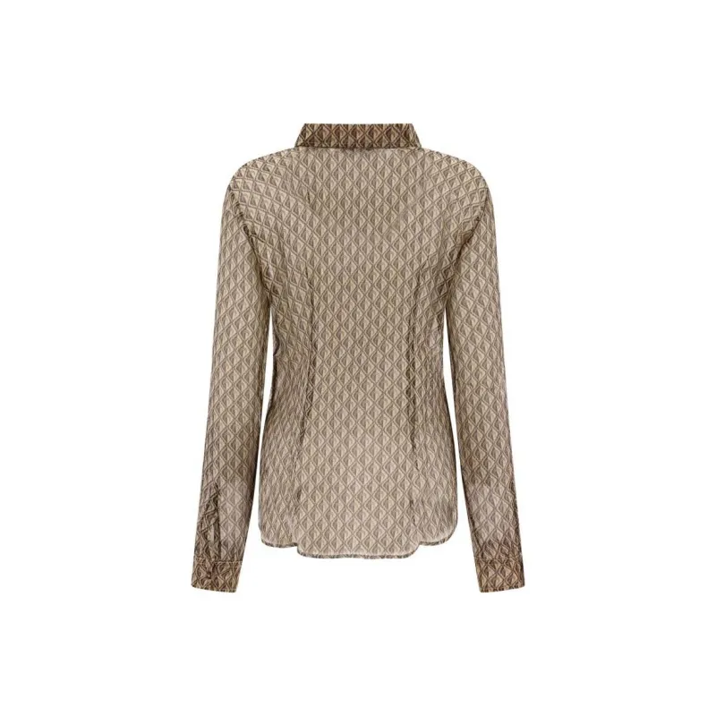 Marine Serre All-Over Patterned Long-Sleeved Shirt-1